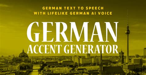 german accent voice generator